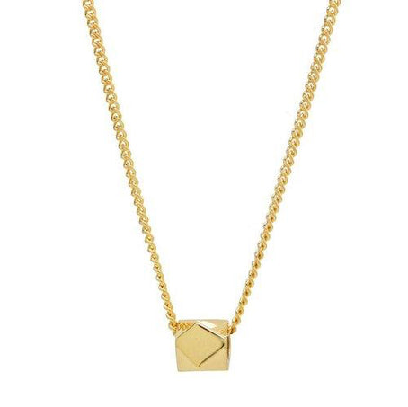 14K Gold Geometric Charm Necklace
